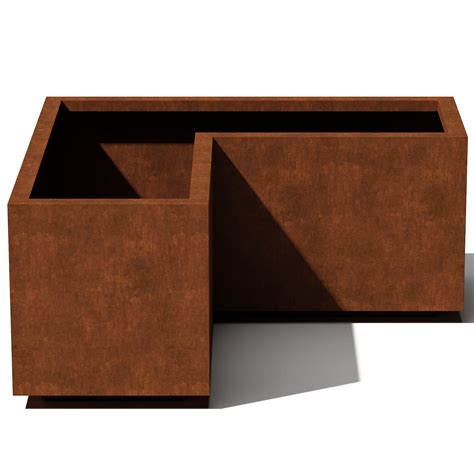 metallic series corten steel planter box veradek|veradek metallic series pedestal planter.